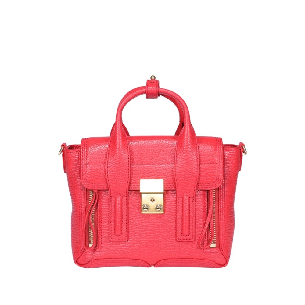 3.1 Phillip Lim Pashli Mini Satchel O/S in Crimson